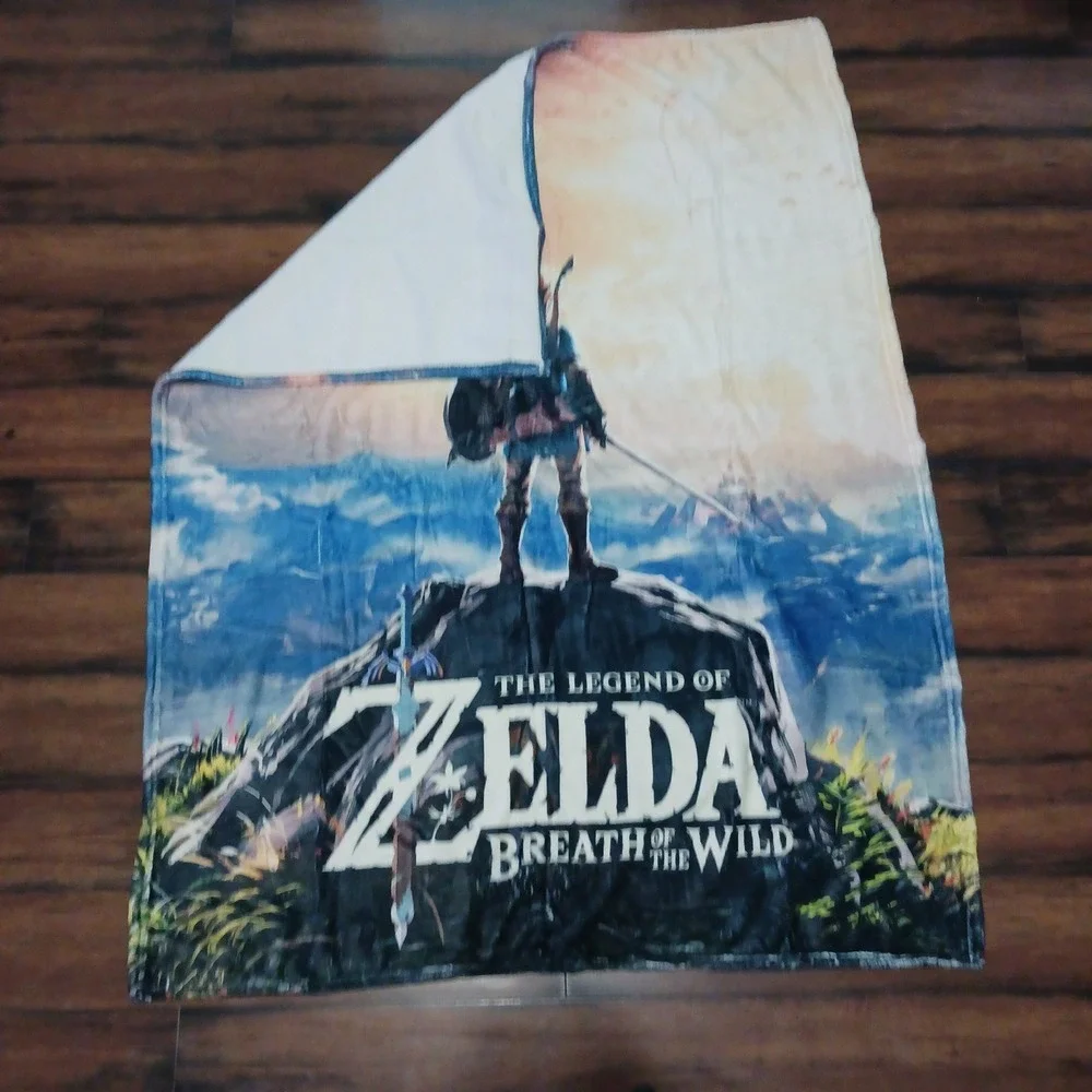 The Legend of Zelda Breath of the Wild Fleece Throw Blanket 55x40 Link Nintendo